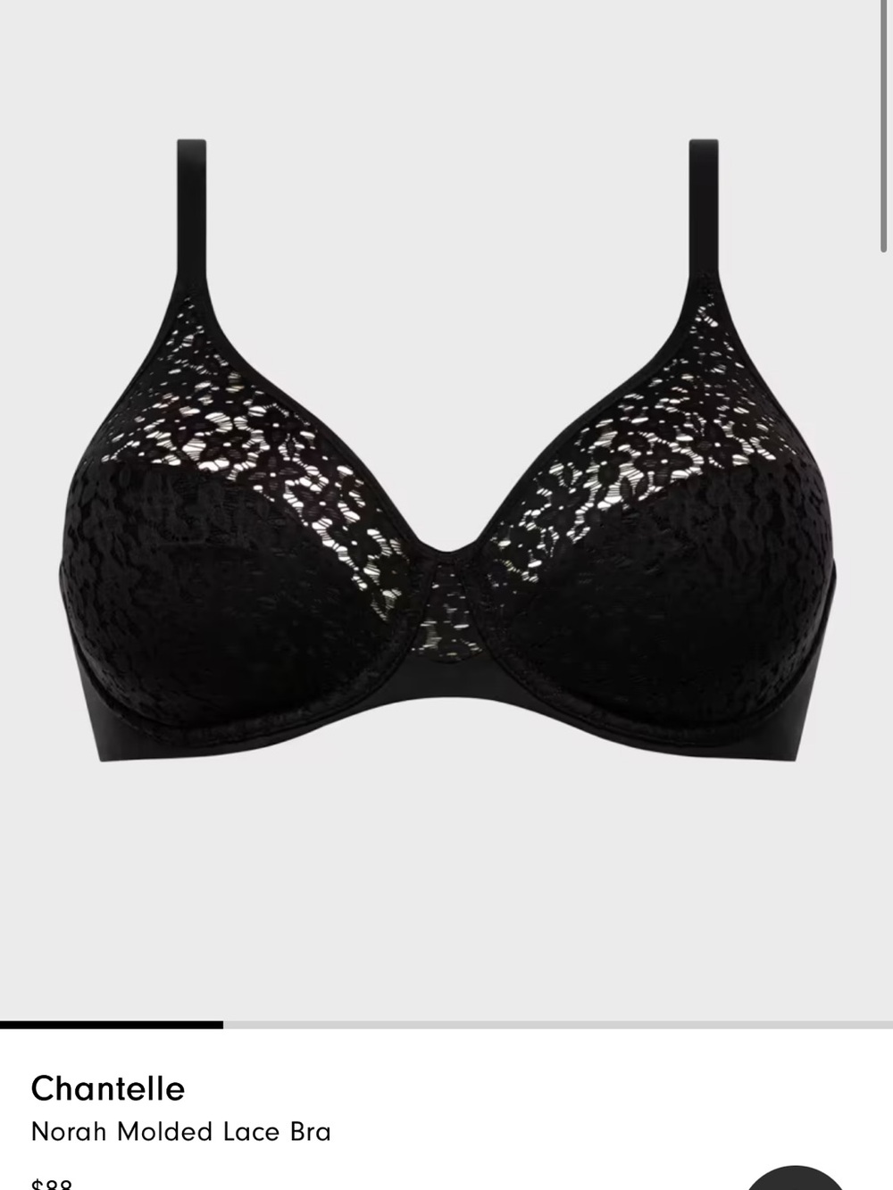 Chantelle Norah Lace Molded Bra — Black